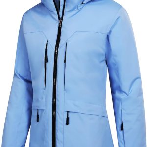 Women's Ski Jacket Waterproof Winter Snow Coat Warm Hooded Windbreaker Snowboarding Windproof Rain Jacket