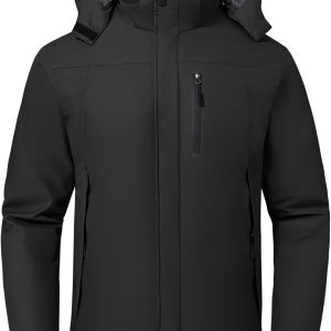 Men’s Skiing Jacket Waterproof windproof Rain Jackets with Hood